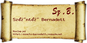 Szántó Bernadett névjegykártya