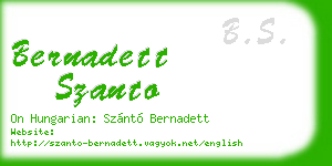 bernadett szanto business card
