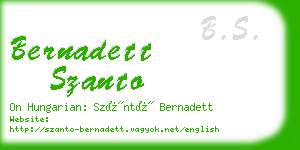 bernadett szanto business card
